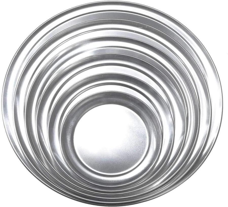 Pizzaplaat Rond Pizza Screen Bakplaat Pizza Bakken Niet-aanbaklaag 8 inch Zilver