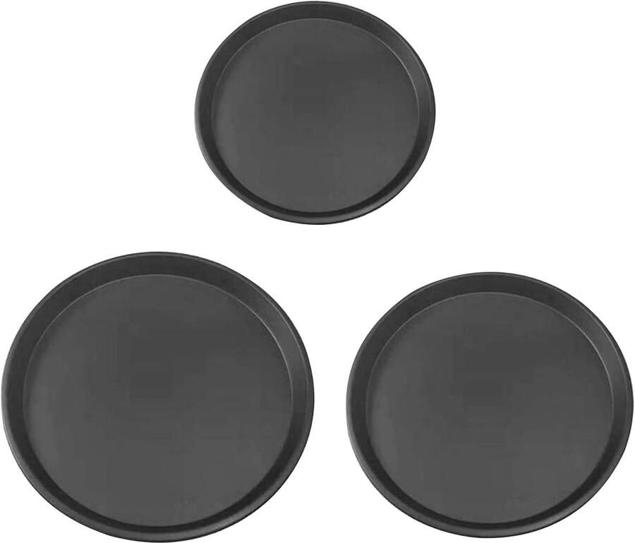 Pizzaplaat set Bakplaat Thuis bakken Antiaanbaklaag 33 cm diameter Zwart
