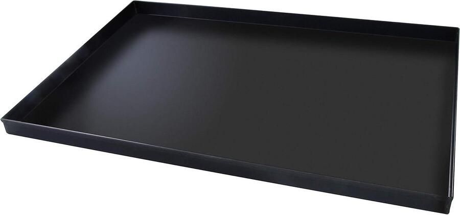 Pizzaplaat Staal Bakplaat Gebak Professioneel Bakken Snijden op Oppervlak 59.5 x 40 x 3 cm Zwart