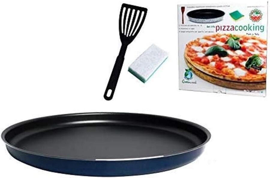 Pizzaplaatset Pizzabodem Pizza Bakken Compleet met toebehoren 32 cm Grijs