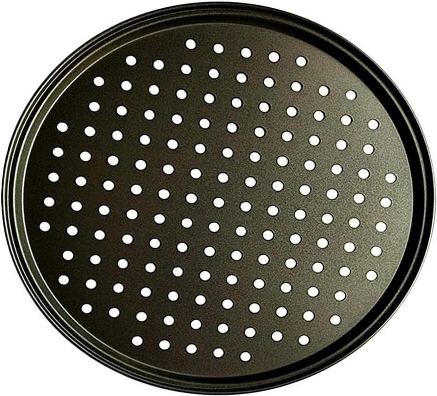 Pizzaplaten Set Bakvormen Pizza Bakken Antiaanbaklaag 26 28 32cm Zwart