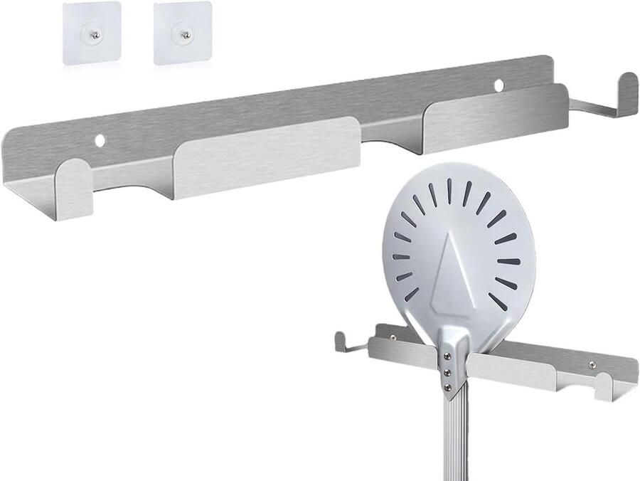 Pizzaschaal set Aluminium pads Pizza bakken Met houten handvat 305 cm Zilver