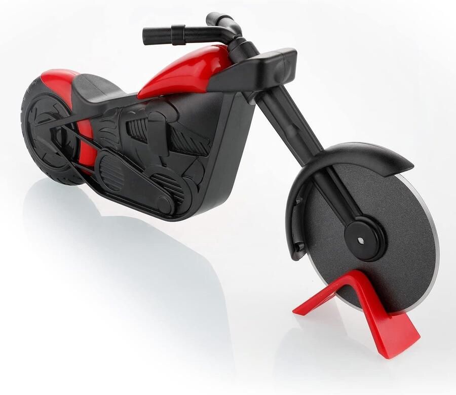 Pizzaschaar Rood Motorfietsdesign Antikleef snijwiel Voor Pizzaliefhebbers