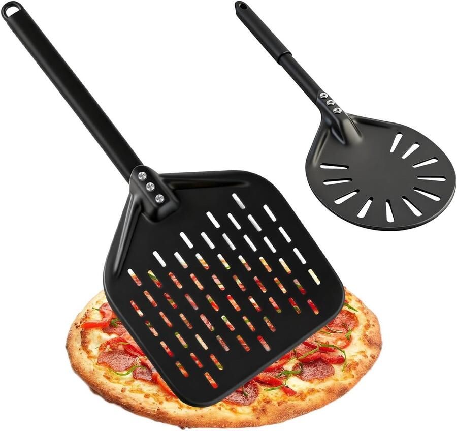 Pizzaschep Set Aluminium Geperforeerd Ontwerp Afneembare Handgrepen Voor Pizzaliefhebbers
