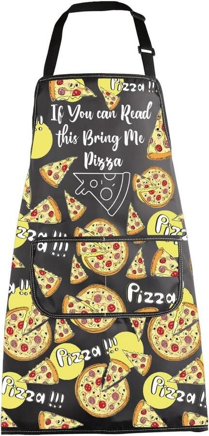 Pizzaschort Grappig Kookschort Keuken Pizza Maken Met Handige Zakken One Size Meerdere Kleuren