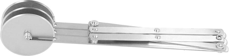 Pizzasnijder Gebaksnijder Deegsnijder Gelijkmatig Snijden Verstelbare Snijwielen 5.5 cm Wiel Zilver