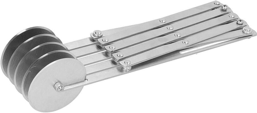 Pizzasnijder Meerdere Wielen Taartsnijder Deegsnijder Gelijkmatig Snijden Verstelbare Slijpwielen 5.5 cm Wieldiameter Zilver - Foto 3