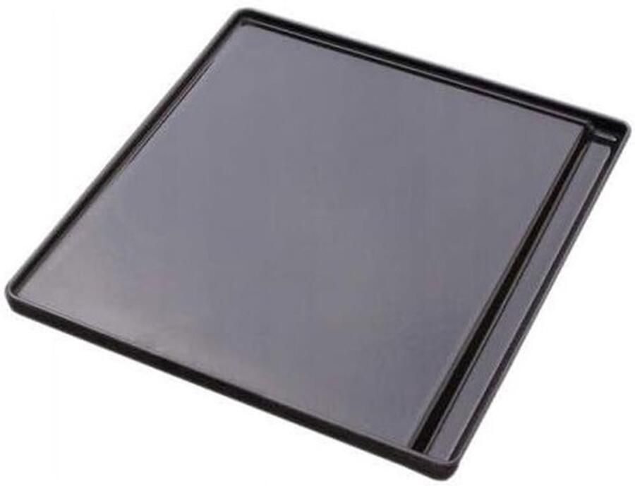 Plaat van gietijzer Plancha bakplaat Grillen op gezonde wijze Geprofileerd bakoppervlak 42 x 40 cm Zwart