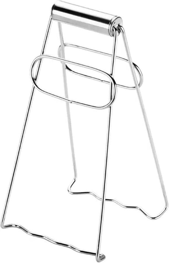 Plaatklem Set Keuken Tool Hitte Beschermen Ruimtebesparend Ontwerp 2 Stuks Zilver