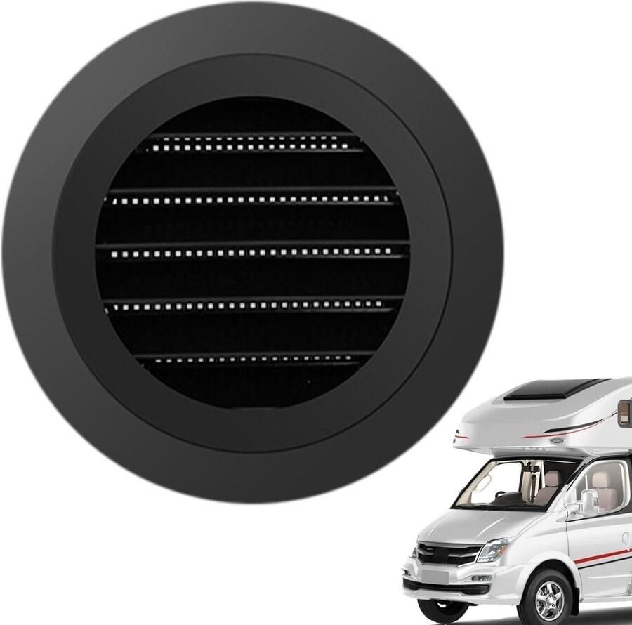Plafond Ventilatie Afzuigkap Reserveonderdeel Camper Luchtcirculatie Verbeteren Gestroomlijnde Vorm Standaard Opening Zwart