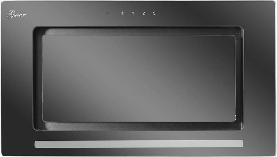 Plafondafzuigkap 52 cm Zwart Glas met 1000 m³ h Sterke Afzuiging