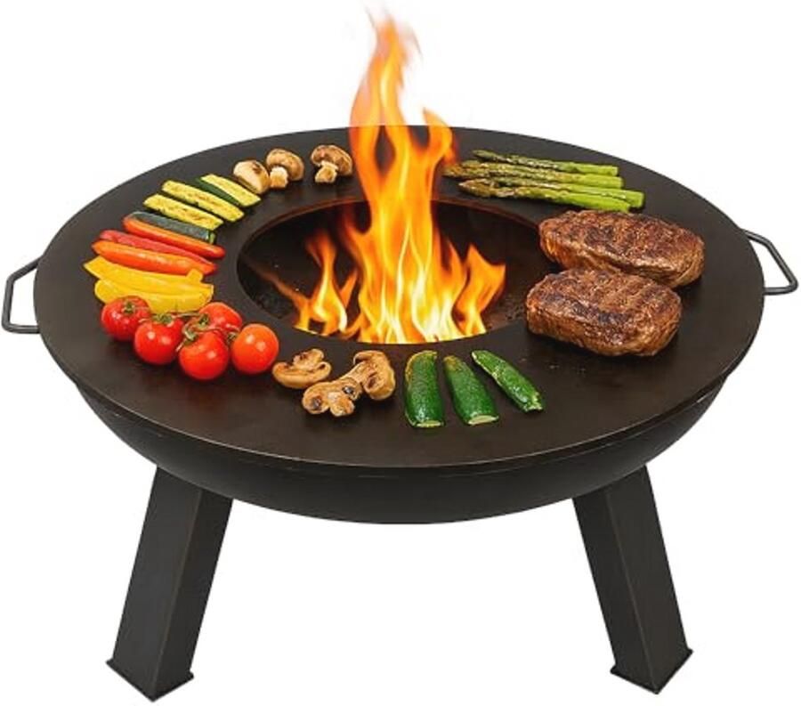 Plancha Ø 60 cm Grillplaat voor Vuurschaal en Barbecue Stalen Vuurplaat voor Buitenkoken