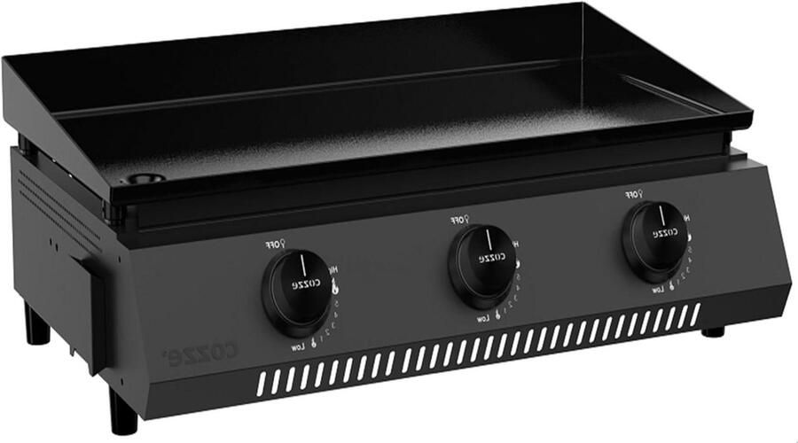 Plancha Grill Mini Gasgrill Terras Grillen Drie Roestvrijstalen Branders 50 mbar Zwart