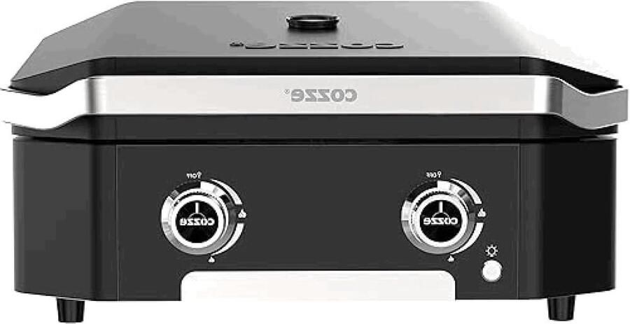 Plancha Grill Plancha Grillplaat Buiten Koken Dubbele Grillplaten 66x61.5x33 cm Zwart