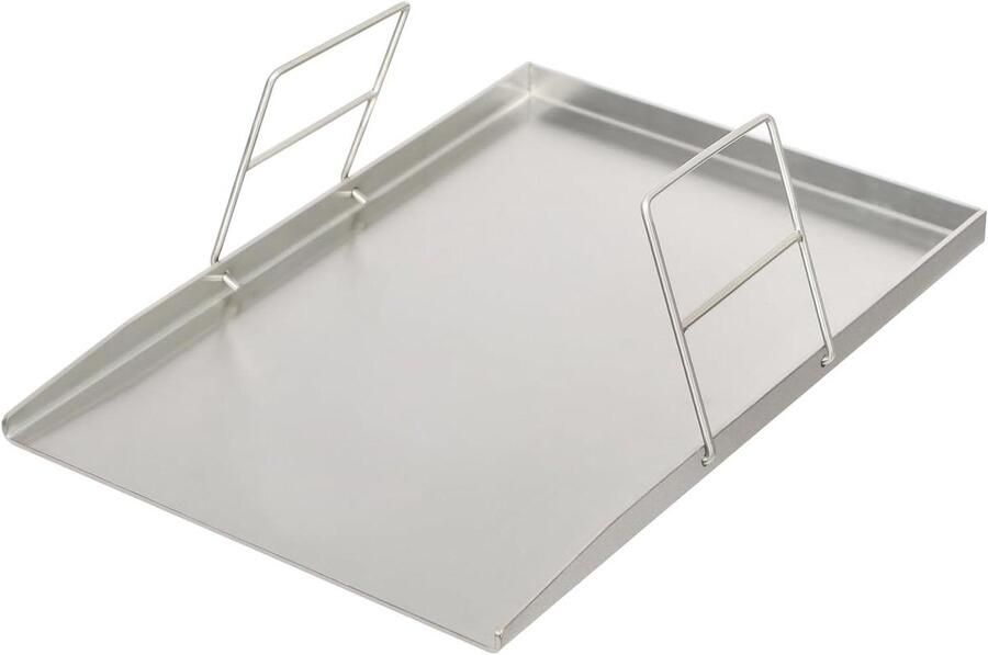 Plancha Grillplaat Bakplaat BBQ Buiten Koken Vervormingsvrij Roestvrij Staal 49 x 325 cm Zilver
