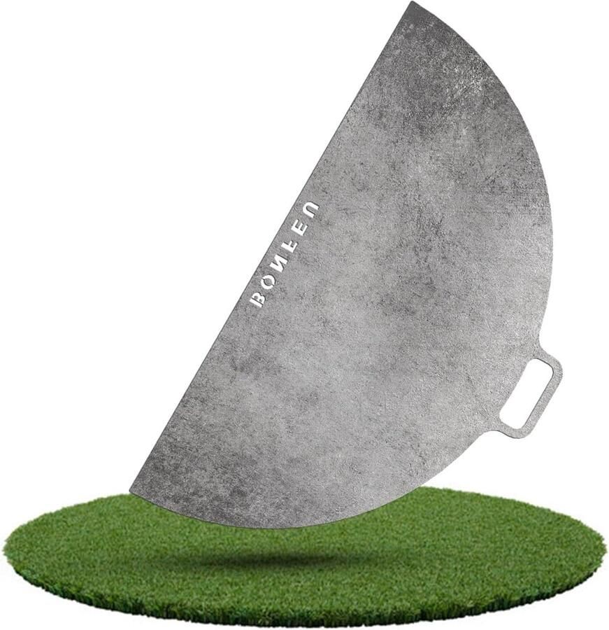 Plancha Grillplaat Bakplaat Grill Buiten Koken Hoogwaardig Staal Ø80cm Zwart
