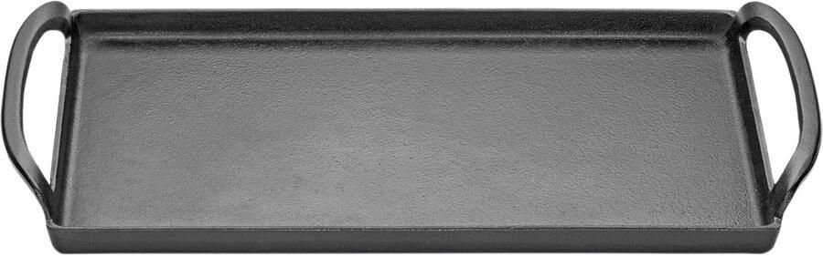 Plancha Grillplaat Gietijzeren Bakplaat Veelzijdig Koken Optimale Warmteverdeling 38 cm Zwart