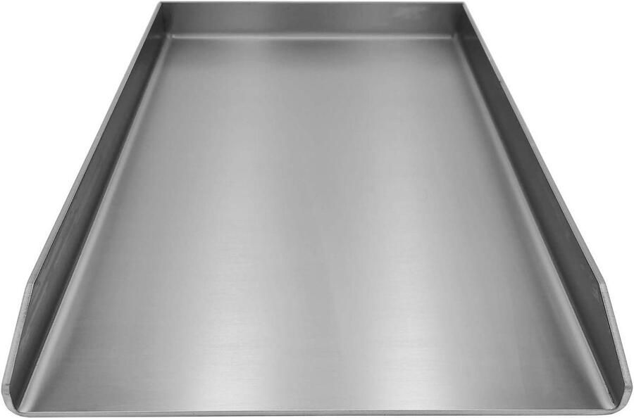 Plancha Grillplaat Roestvrijstaal Barbecueën Gelijkmatige Warmteverdeling 45 x 42 cm Zilver