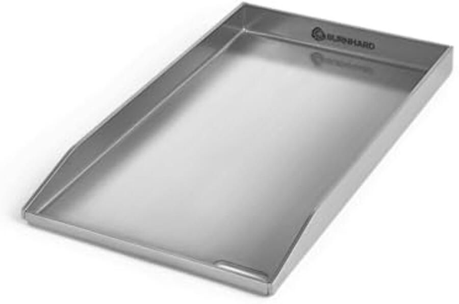 Plancha Grillplaat RVS 4 mm met Opstaande Rand en Vetafvoer – Geschikt voor Gasbarbecues