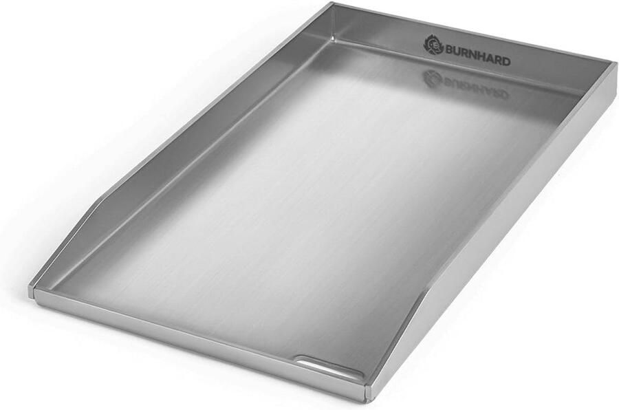 Plancha Grillplaat RVS 4 mm met Opstaande Rand en Vetafvoer – Geschikt voor Gasbarbecues