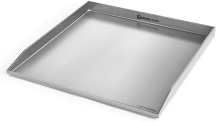 Plancha Grillplaat RVS 4mm Opstaande Rand 3 5cm Geïntegreerde Vetafvoer Roestvrij Vaatwasserbestendig - Foto 2