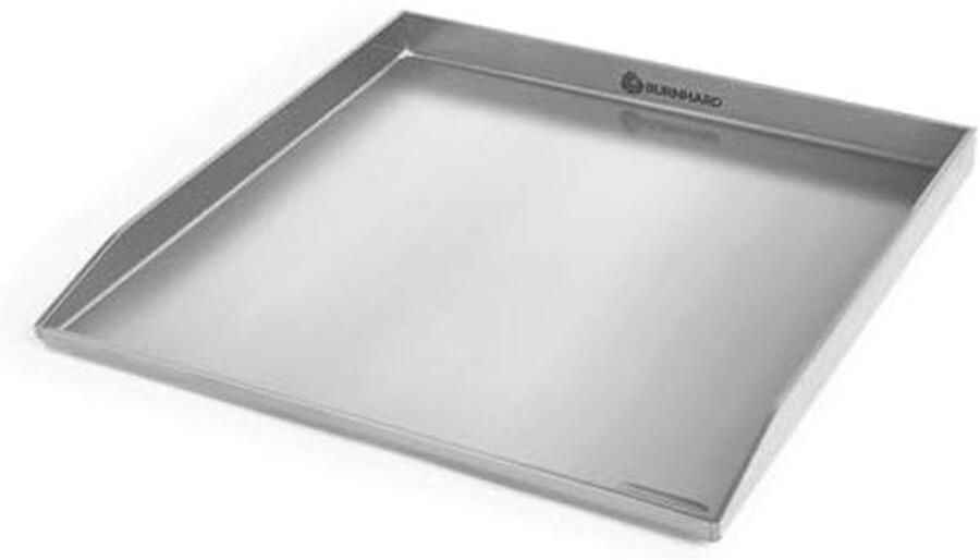 Plancha Grillplaat RVS 4mm Opstaande Rand 3 5cm Geïntegreerde Vetafvoer Roestvrij Vaatwasserbestendig