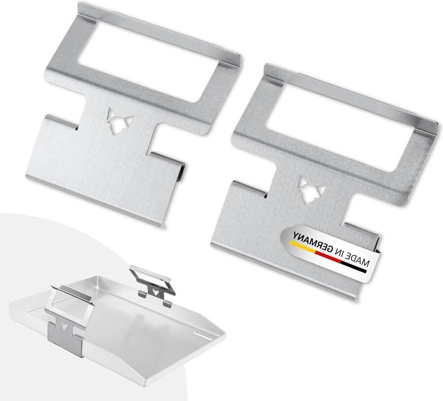 Plancha Handgrepen Grill Handvatten Plancha Verplaatsen Roestvrij Staal 35-40 mm rand Zilver