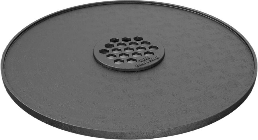 Plancha Ring Koekenpan Gietijzeren Pan Buiten Koken Warmtebehandeld Groot Formaat Zwart