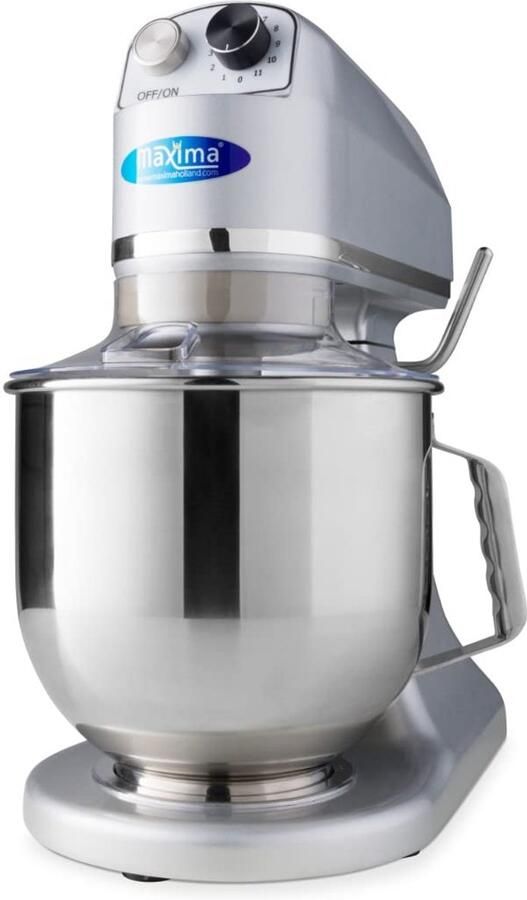 Planetair mixer 7 L tot 2 kg deeg zilvergrijs krachtige motor SnelShoppen