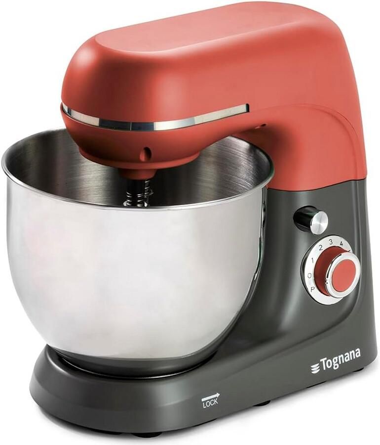 Planetaire Keukenmachine Rood Kneedmachine 5.3L RVS Kom en Accessoires