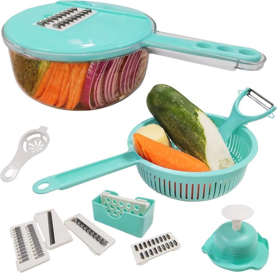 Plantaardige Chopper Keuken Snijmachine Snel Groenten Snijden 5-in-1 Functionaliteit 30x18x1 cm
