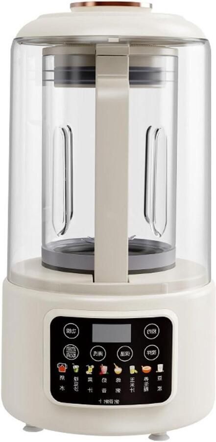 Plantaardige Melkmaker Notenmelkmachine Sojamaker Zelf Drankjes Maken Geluiddicht Keramisch 1.75L Wit