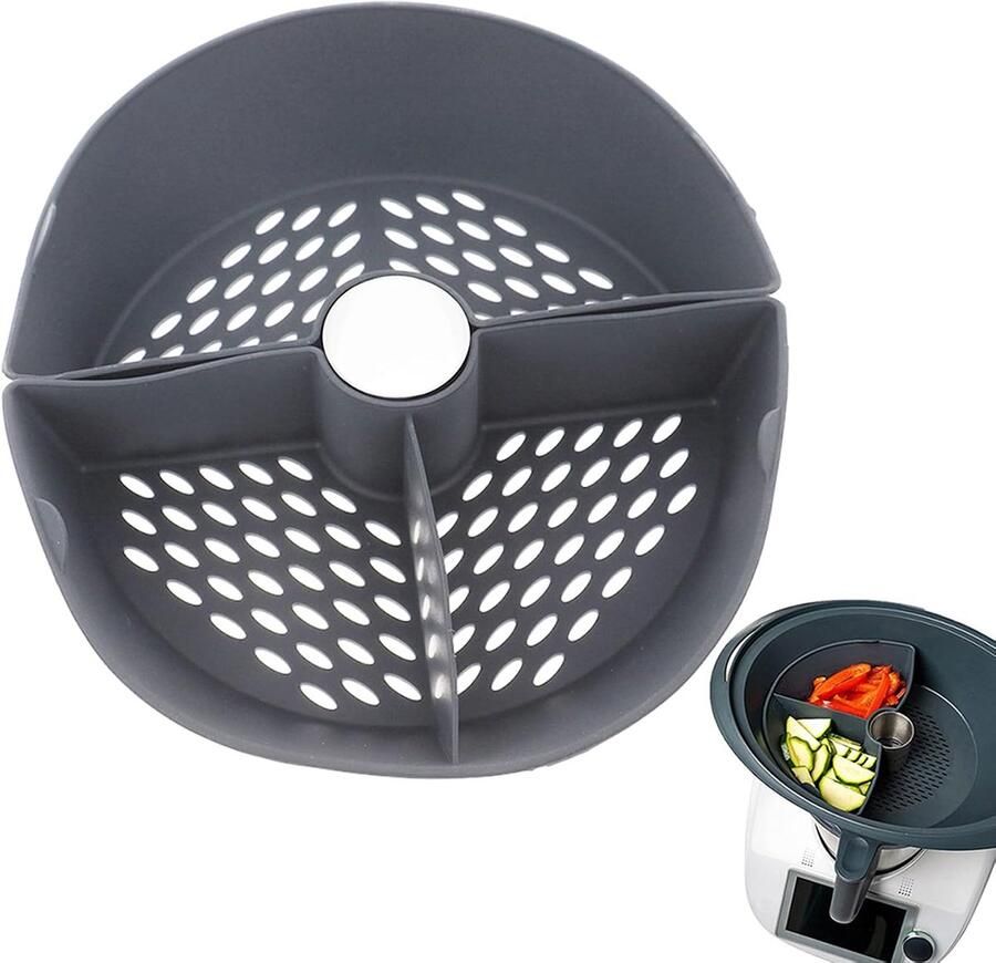 Plantaardige Stoommand Groente Stomer Gezond Koken Voedselveilig Materiaal 20 cm Zwart