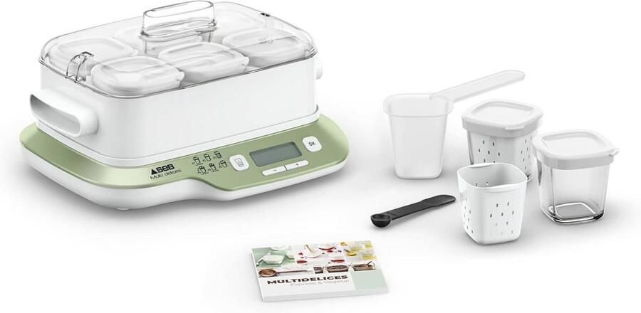 Plantaardige Yoghurtmaker met 6 Potten en 6 Programma's