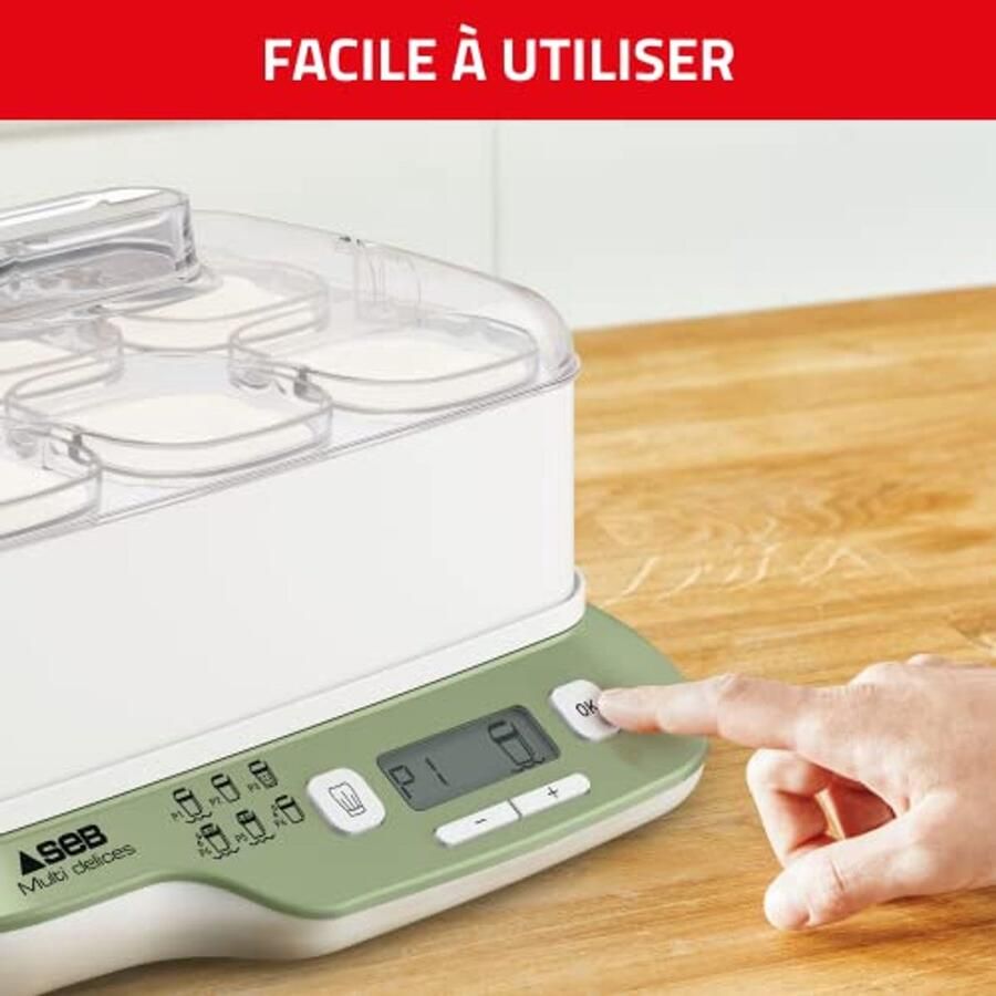 Plantaardige Yoghurtmaker met 6 Potten en 6 Programma's