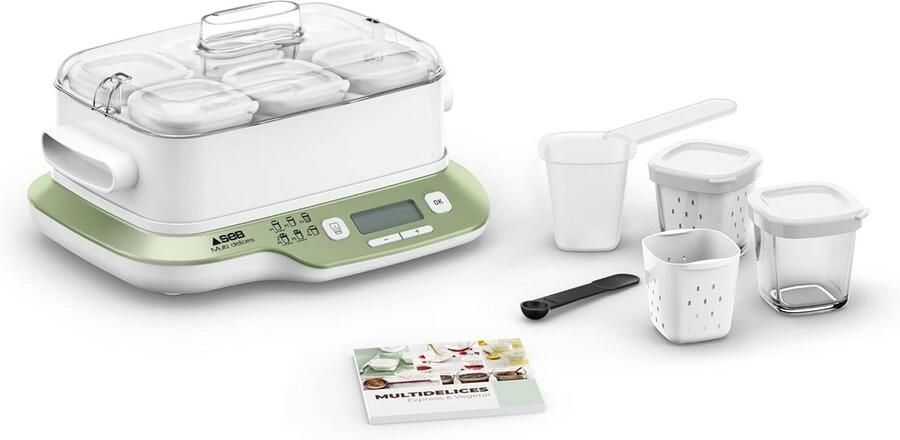 Plantaardige Yoghurtmaker met 6 Potten en 6 Programma's