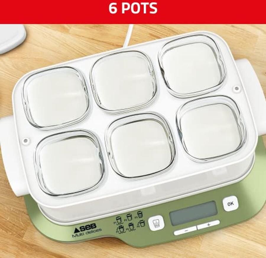 Plantaardige Yoghurtmaker met 6 Potten en 6 Programma's - Foto 2