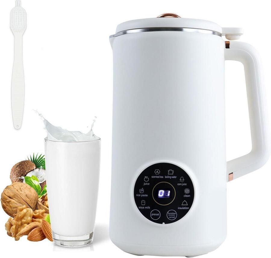 Plantenmelk Maker RVS Sojamelk & Sapcentrifuge met Verwarmingsfunctie 1000 ml