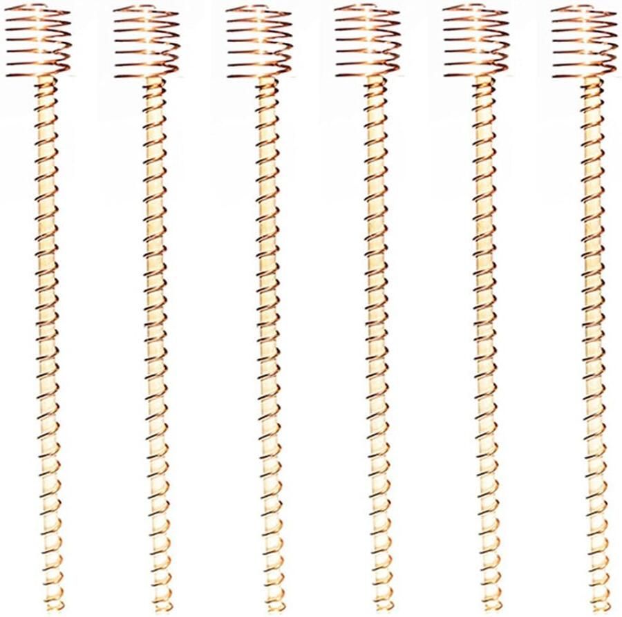 Plantenpalen 6 stuks koperen tuinantennespoelen 12 inch koperen palen voor binnen- en buitenplanten fruit groenten ondersteuning voor elektrocultuurantennes