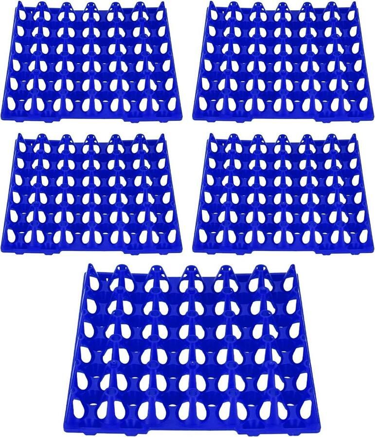 Plastic Eierhouders Eieropbergvak Eieren Opbergen Stapelbaar Ontwerp 30 Eieren Capaciteit Blauw