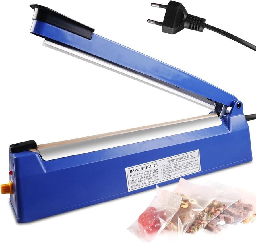 Plastic film sealer machine 300mm thermoplastisch 3mm sealing width veilig en duurzaam SnelShoppen