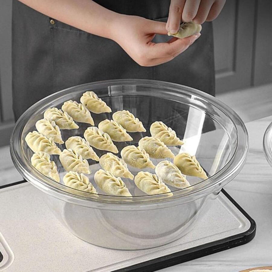 Plastic Mengkom Deegkom Bakken Ingrediënten Mengen Antiaanbaklaag 27 cm Doorsnede Transparant