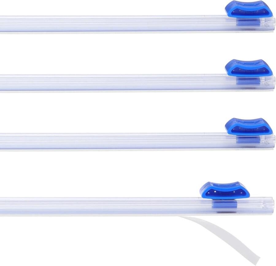 Plasticfolie Snijder Folie Dispenser Keuken Organiseren Dubbelzijdig Snijden 43 cm Blauw