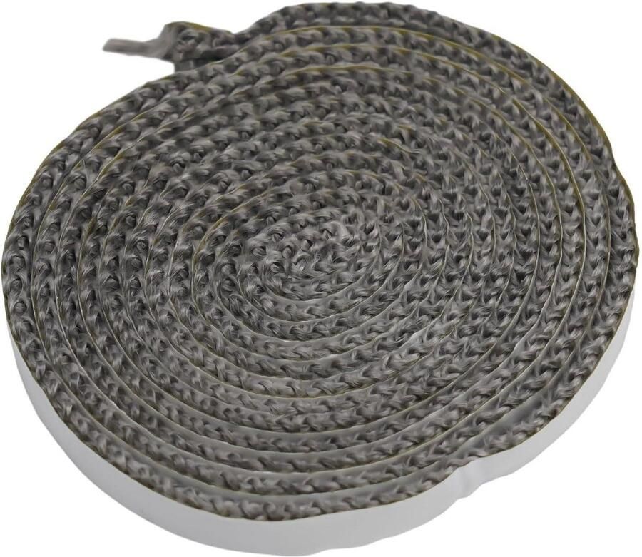 Plat fornuistouw Glasvezel afdichting Oven reparatie Hoge temperatuur bestendig 2 meter 10 mm Zwart - Foto 1