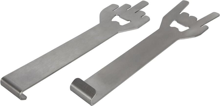 Platenlift RVS Grillplaat Verplaatser Barbecue Accessoire Braamvrij Gebogen 2 mm dik Zilver