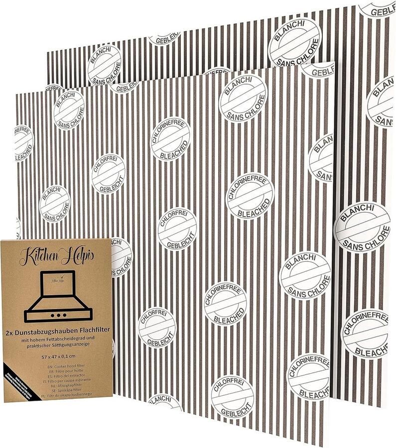 Platte Afzuigkapfilter Wit 56 9 x 47 cm Vlamvertragend en Snijbaar Filterpapier Voor Standaard Afzuigkappen