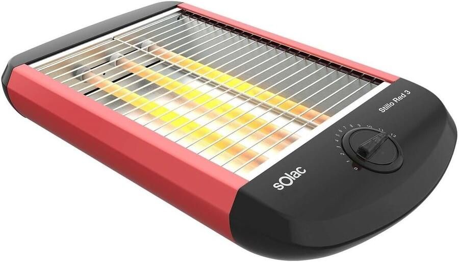 Platte broodrooster 3 stangen 700 Watt kwarts