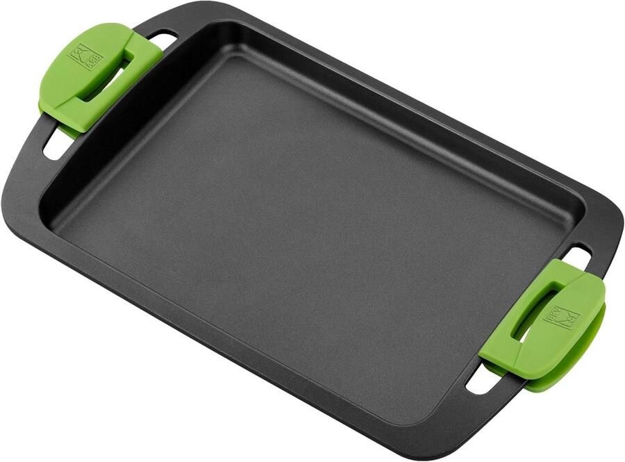 Platte Grillpan Gegoten Aluminium Pan Lekker Koken Antiaanbaklaag PFOA-vrij 40 cm Diameter Zwart