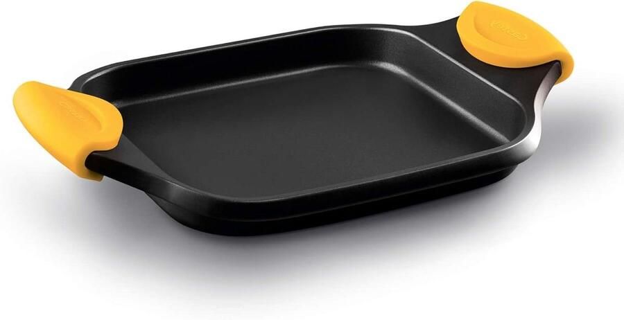 Platte grillpan Gladde koekenpan Gezond koken Gelijkmatige warmte 42.5 x 25.5 cm Zwart