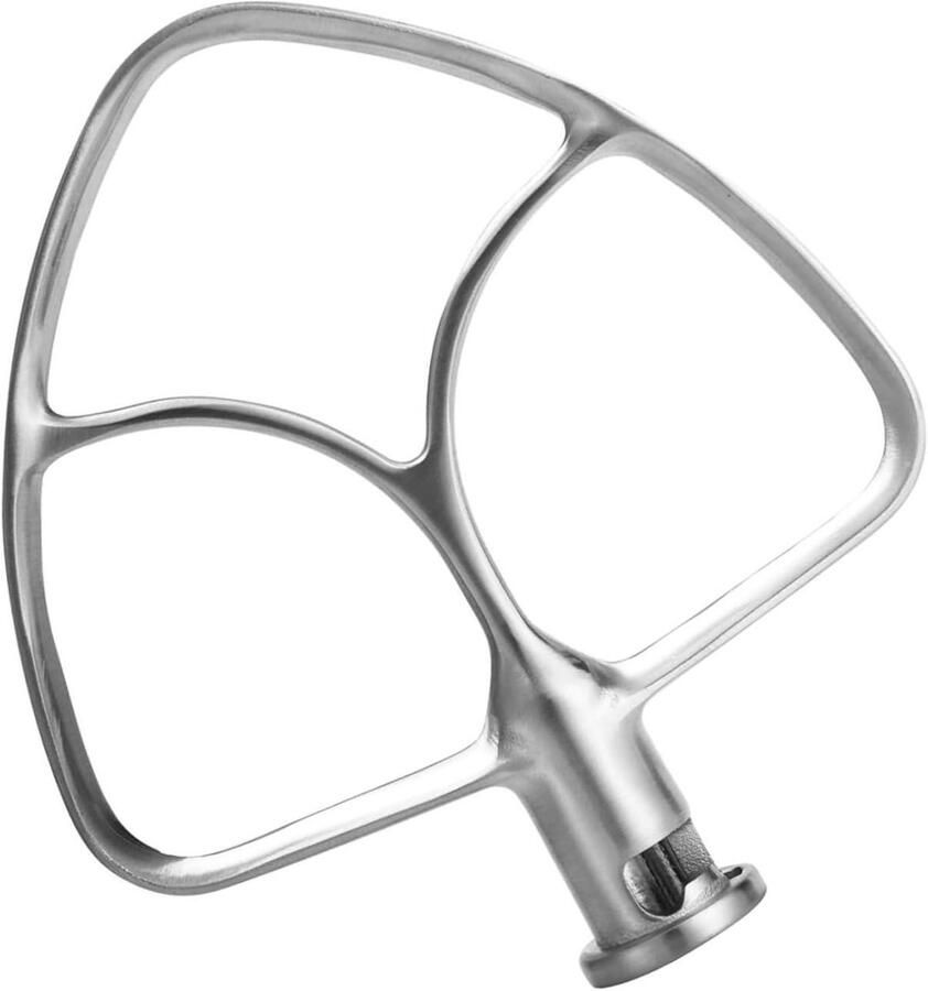 Platte klopper Mixer accessoire Thuis bakken Vaatwasmachinebestendig 45-5 Qt Zilverkleurig
